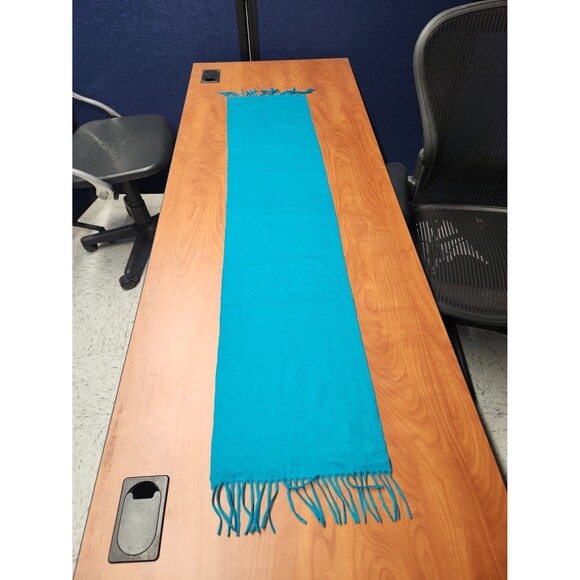 Perry Ellis Turquoise 100% Cashmere Scarf - Picture 5 of 5